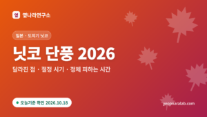 닛코 단풍 2026 대표 이미지